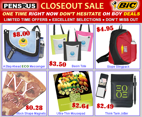 Bic Closeout Specials from PENSRUS.com